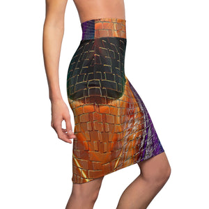 Women's Pencil Skirt - Bricks