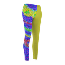 Load image into Gallery viewer, Women&#39;s Cut &amp; Sew Casual Leggings - Yellow Points