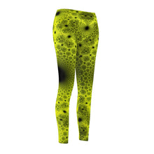 Load image into Gallery viewer, Women&#39;s Cut &amp; Sew Casual Leggings - Yellow Fractal