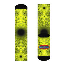 Load image into Gallery viewer, Crew Socks - Yellow Fractal