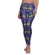 Load image into Gallery viewer, Women&#39;s Cut &amp; Sew Casual Leggings - Tis Blue