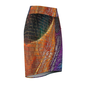 Women's Pencil Skirt - Bricks