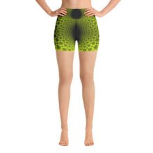 Load image into Gallery viewer, Yoga Shorts - Yellow Fractal