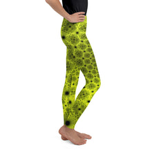 Load image into Gallery viewer, Youth Leggings - Yellow Fractal