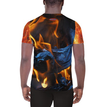Load image into Gallery viewer, AOP Men&#39;s Athletic T-shirt - Fire