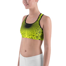 Load image into Gallery viewer, Sports bra - Yellow Fractal