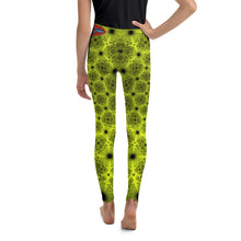 Load image into Gallery viewer, Youth Leggings - Yellow Fractal