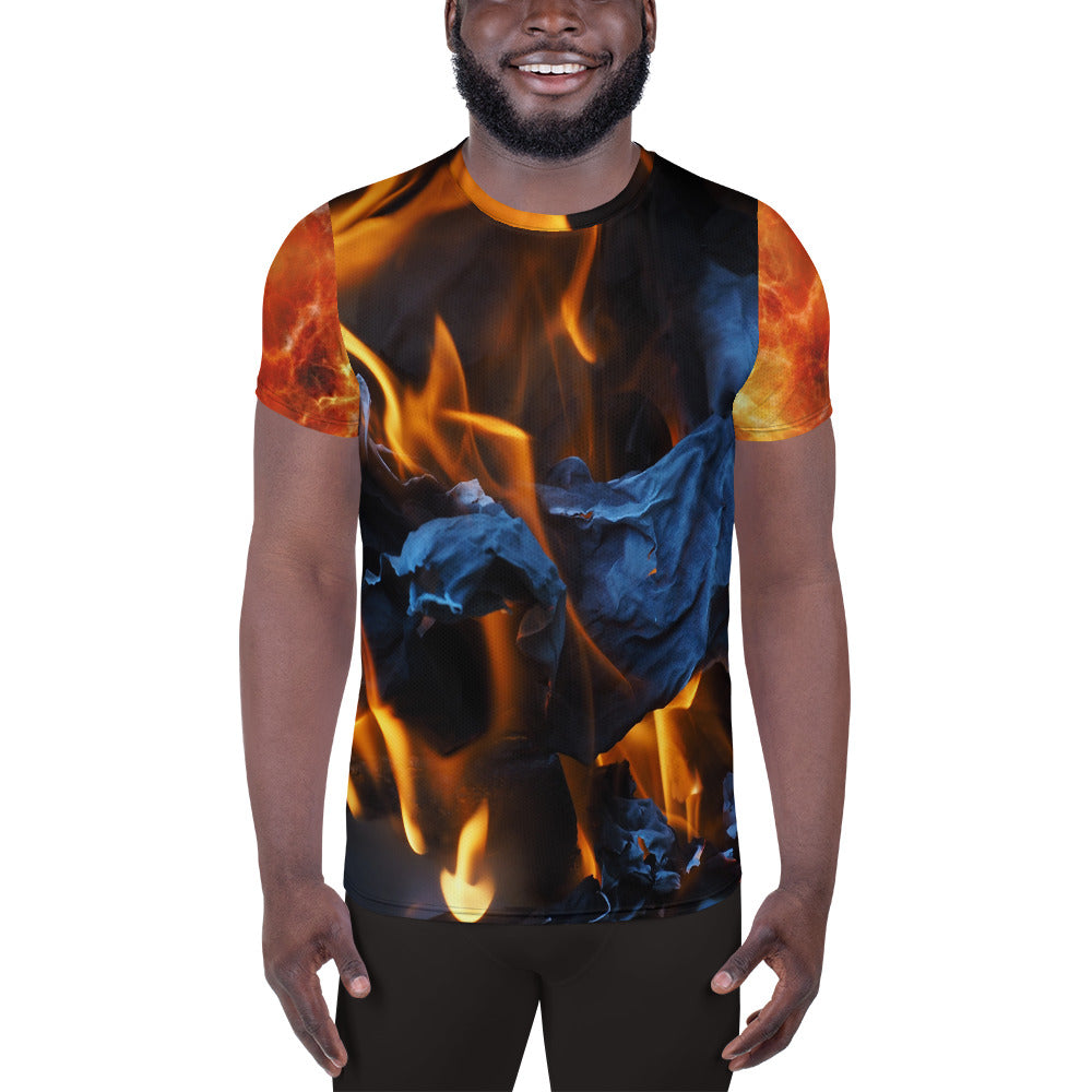 AOP Men's Athletic T-shirt - Fire
