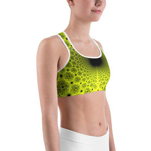 Sports bra - Yellow Fractal