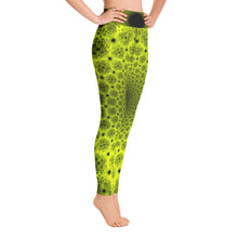 Load image into Gallery viewer, Yoga Leggings - Yellow Fractal