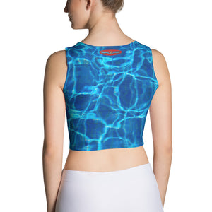 Sublimation Cut & Sew Crop Top - Blue Water