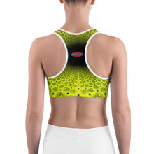 Load image into Gallery viewer, Sports bra - Yellow Fractal