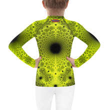 Load image into Gallery viewer, Kids Rash Guard - Yellow Fractal