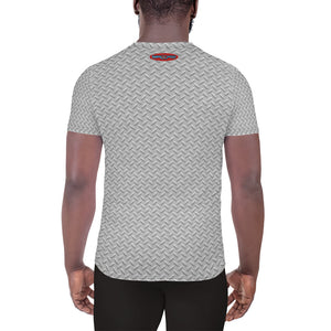 AOP Men's Athletic T-shirt - Diamond Plate