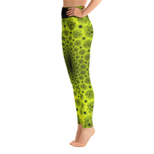 Load image into Gallery viewer, Yoga Leggings - Yellow Fractal