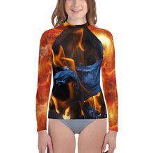 Load image into Gallery viewer, Youth Rash Guard - Fire