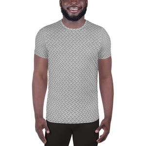 AOP Men's Athletic T-shirt - Diamond Plate