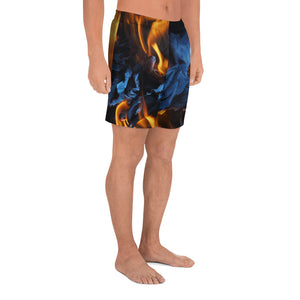 AOP Men's Athletic Long Shorts - Fire