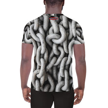 Load image into Gallery viewer, AOP Men&#39;s Athletic T-shirt - Anchor Chains