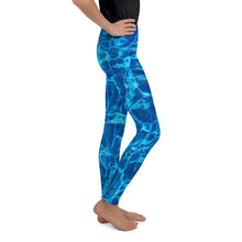 Load image into Gallery viewer, Youth Leggings - Blue Water