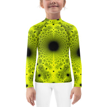 Load image into Gallery viewer, Kids Rash Guard - Yellow Fractal